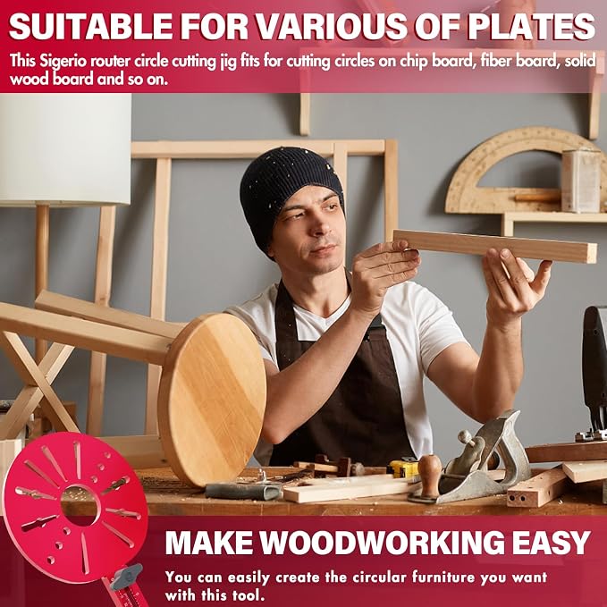 Router Circle Cutting Jig for Full-Size & Mid-Size Routers – 4 in 1 Adjustable - Image 7