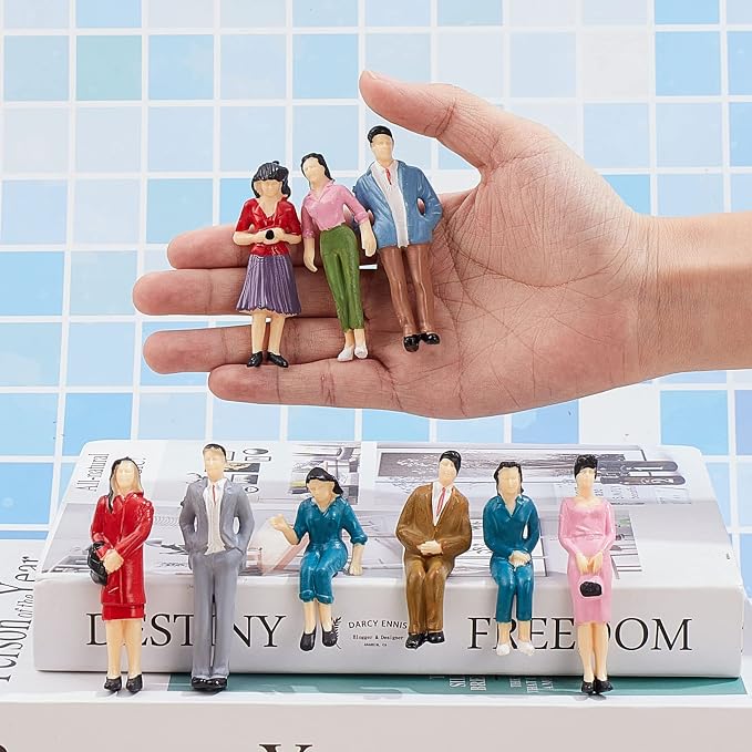 Namalu 42 Pcs 1: 25 Scale Miniature People Figurines Tiny Painted Model Train - Image 6