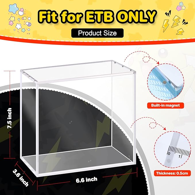 2 PCS ETB Protector Case, 5mm ETB Acrylic Display Case, Dustproof and - Image 2
