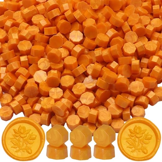 300 Pcs Wax Seal Beads, Octagon Wax Sealing Beads, Easy Print, Medium Viscosity by Unknown