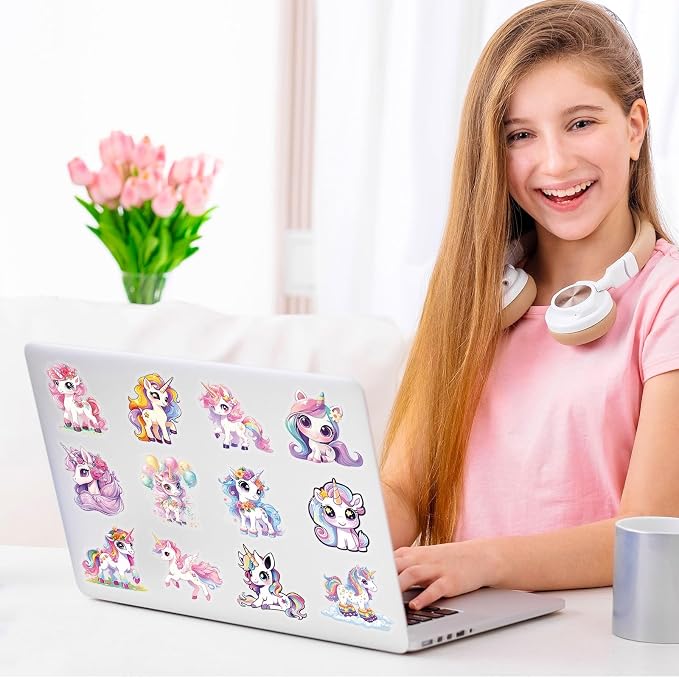 50 Pcs Clear PET Unicorn Aesthetic Stickers - Image 5