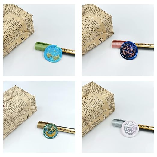 Wax Seal Pen Kit，Wax Seal Pen for Decorating Wax Seal Bead Sticks, Metallic - Image 3