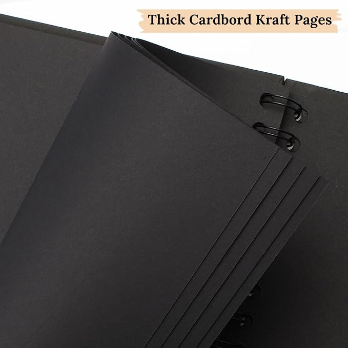 Scrapbook 8x8 Inch DIY Scrapbook Album Hardcover Kraft Paper 40 pages/20 sheets - Image 8