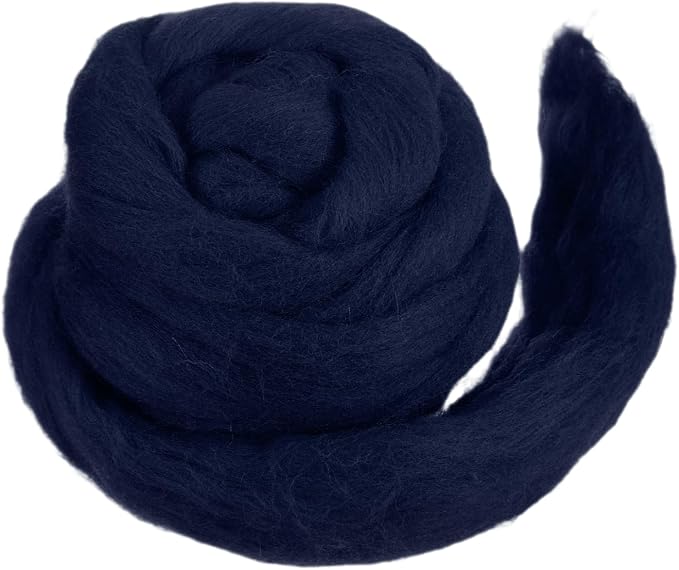 MECCANIXITY Wool Roving Yarn Soft Felting Wool 50g/1.76oz Pure Chunky Roving by MECCANIXITY