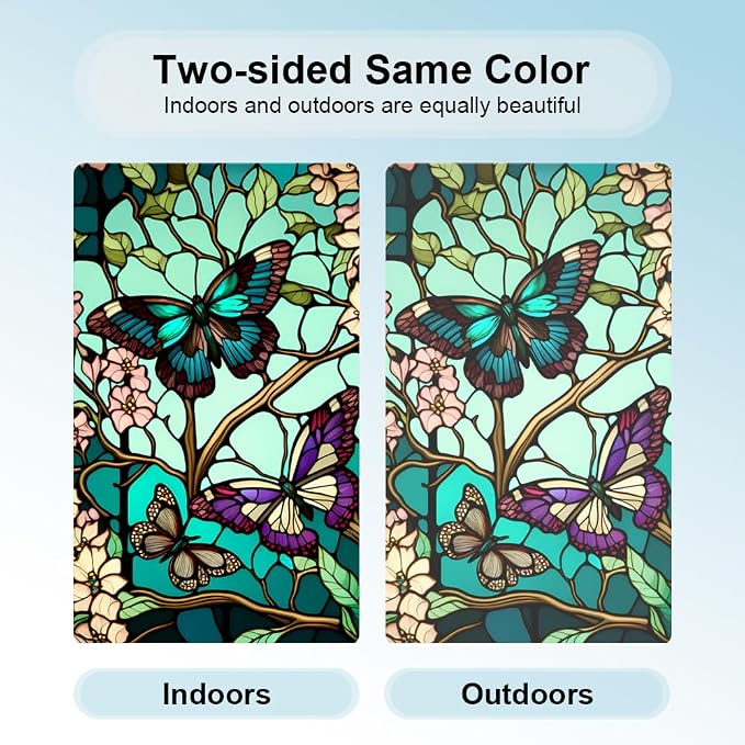Window UV Protection Privacy Film:Non-Adhesive Static Cling Decorative Window - Image 3