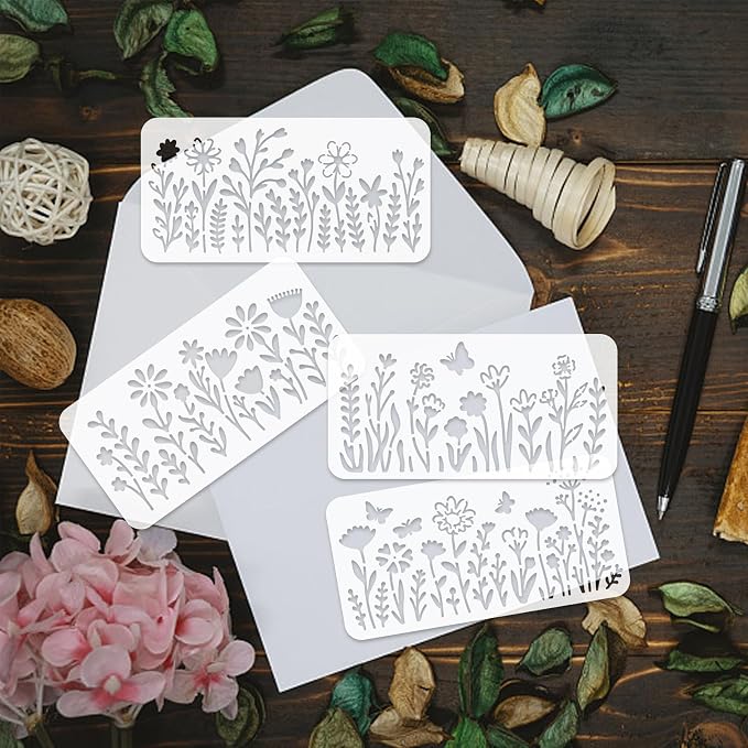 INFUNLY 15Pcs Wildflowers Wall Stencil - Image 7