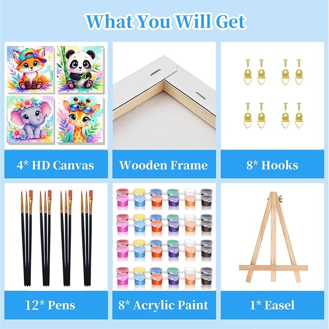 Arttoplus 4 Pack Paint by Numbers Kit - Image 6