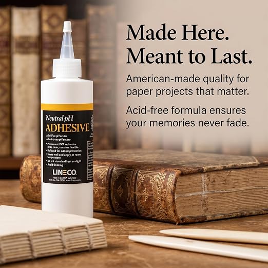 LINECO Neutral pH Adhesive 8 Oz, All-purpose Glue, Dries Clear and Remains - Image 7