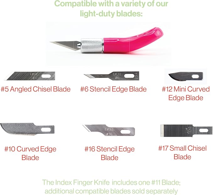 Excel Blades K71 Fingertip Craft Knife, #11 Blade, Rubber Grip - Image 2