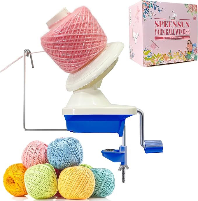 SPEENSUN Yarn Winder for Crocheting, Yarn Spinner, 3.5 OZ Easy-to-Install and by SPEENSUN