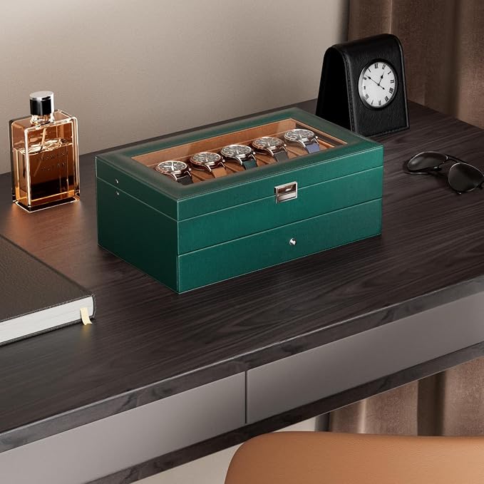 ProCase Watch Box, 12 Slot Mens Watch Case - Image 2