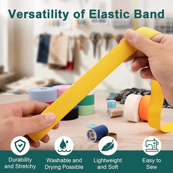 Airisoer 12 Rolls 1 Inch Elastic Band - Image 5