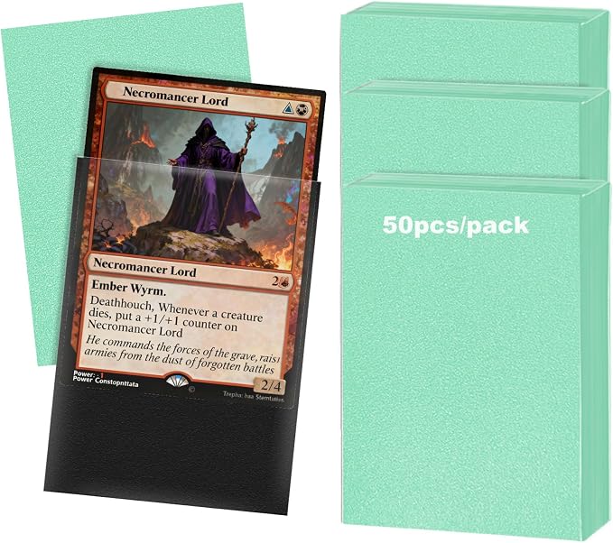 Premium Card Sleeves, 150 Sleeves 2.6''x3.6'' Compatible by RyshePro