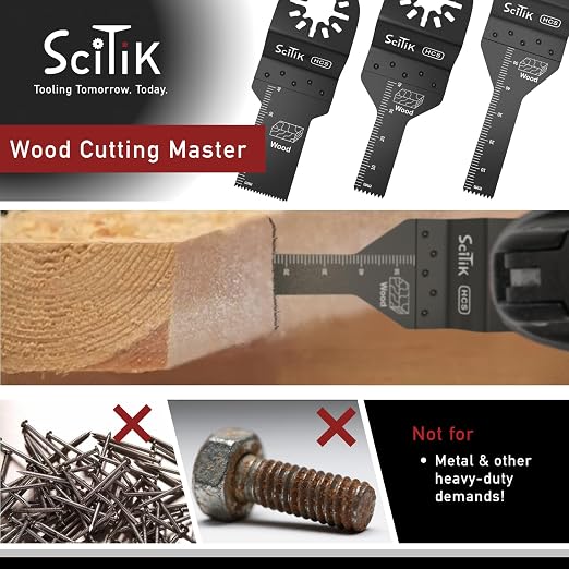 Oscillating Saw Blades – 9 Pcs Scitik HCS Narrow Width Multitool Blades Set - Image 2