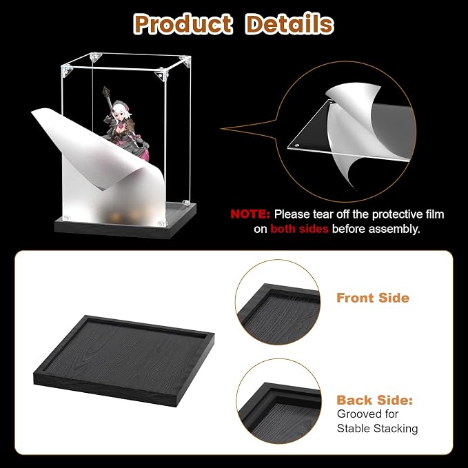 JUJOMAT Acrylic Display Case for Collectibles Clear Acrylic Display Box for - Image 5