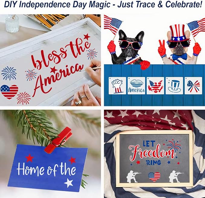 Patriotic Stencils for Painting, Party Decorations and DIY Crafts - Image 2