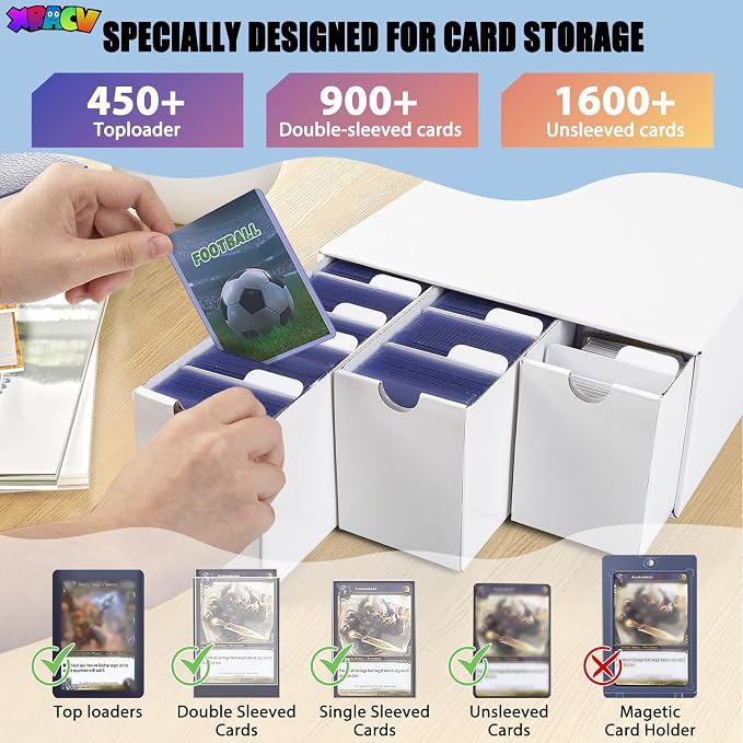 Trading Card 3 Drawer Top Loaders Storage Box - Image 2