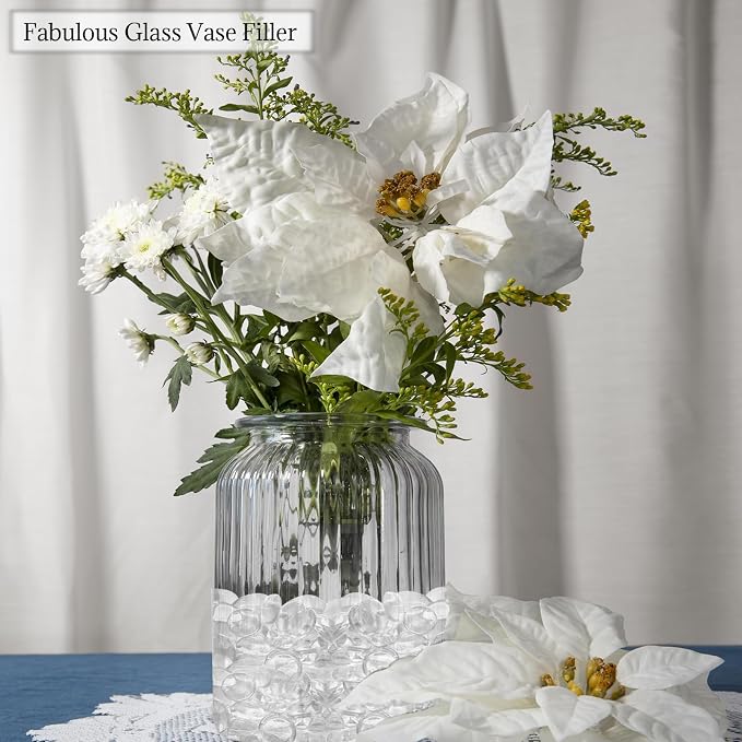 10LB Fire Pit Glass, Decorative Clear Glass Pebbles Stones - Image 7
