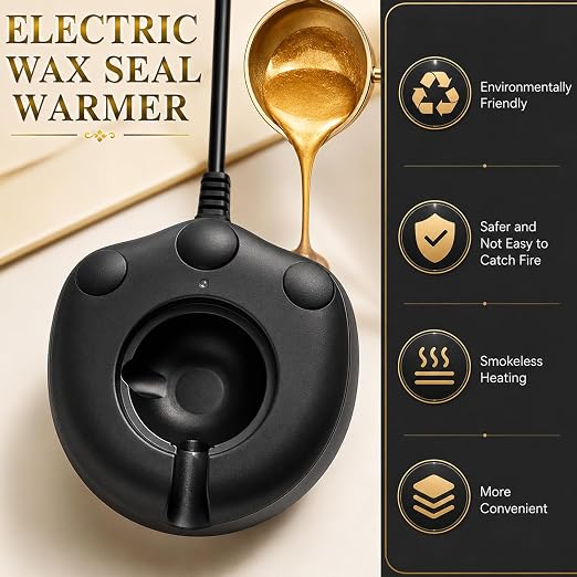 Black Electric Wax Seal Warmer for Melting Wax Beads DIY Wax Seal Stamp Craft - Image 6