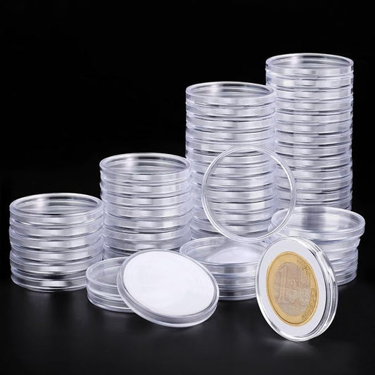 Utron 60P Clear Plastic Coin Capsules, Dollar Coin Holder, 40mm Silver Coin by Utron