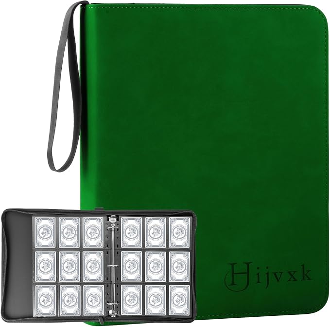 9 Pocket Card Binder, 720 Double Sided Pocket PU Card Binder, Matte Finish by Hijvxk