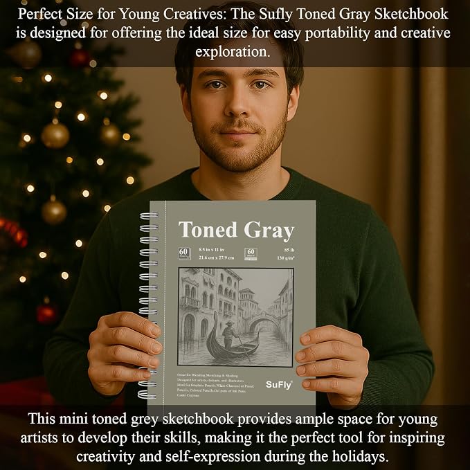 SuFly Toned Gray Sketchbook 8.5" x 11" - Image 7
