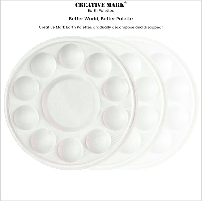 Creative Mark Disposable Paint Palette, 7-3/8" Diameter, 10 Pack - Image 2
