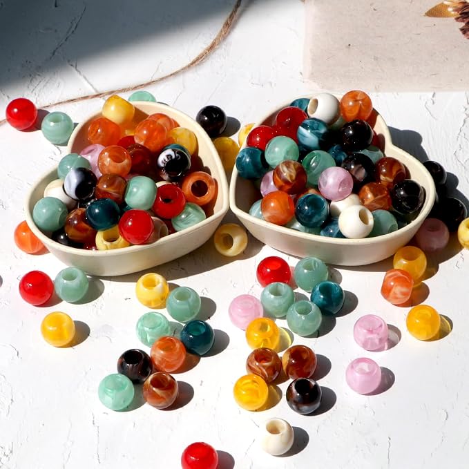 160pcs 12mm Plastics Acrylic Large Hole Cloud Pop Beads Mix Color Large Hole - Image 3