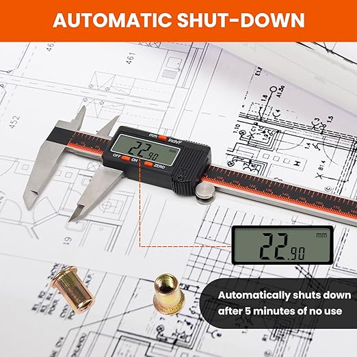 HARDELL 8 Inch Digital Calipers Stainless Steel Measuring Tool - Image 5