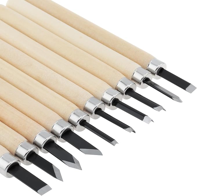 10pcs Professional Wood Carving Chisel Set - Image 8