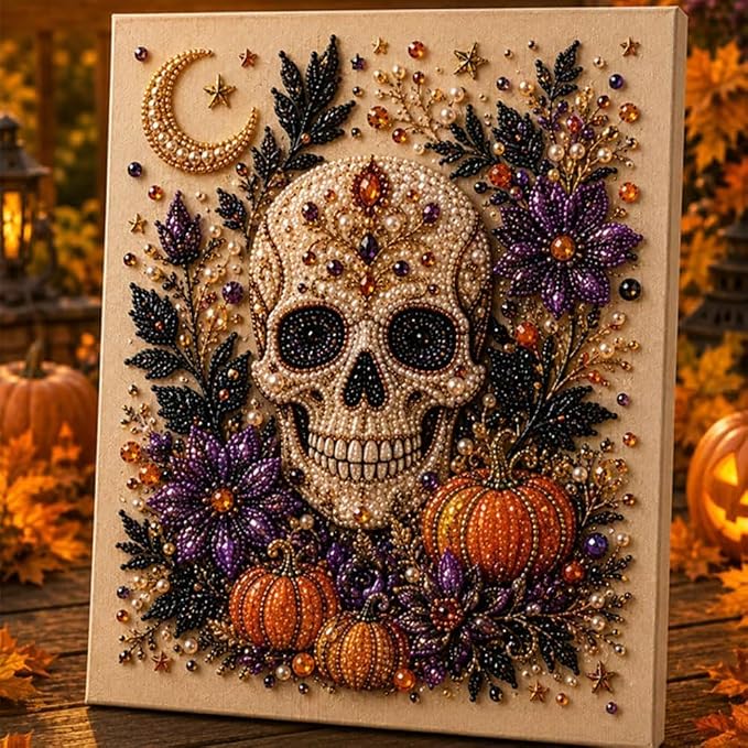 POETRYDRAW Halloween Decor Raven Moon Pearl Art Kit - Image 3