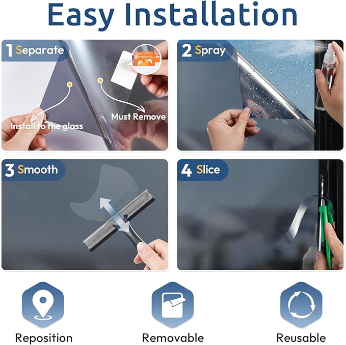 rabbitgoo One Way Privacy Window Film Window Tint - Image 7