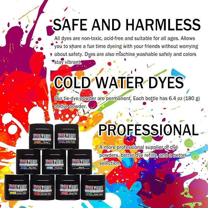 Cold Water Dye Lemon Yellow 1lb, Tie Dye Powder, Fabric Dye Powder - Image 3