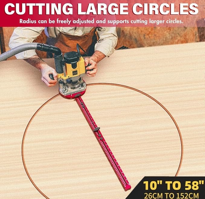 Router Circle Cutting Jig for Full-Size & Mid-Size Routers – 4 in 1 Adjustable - Image 4