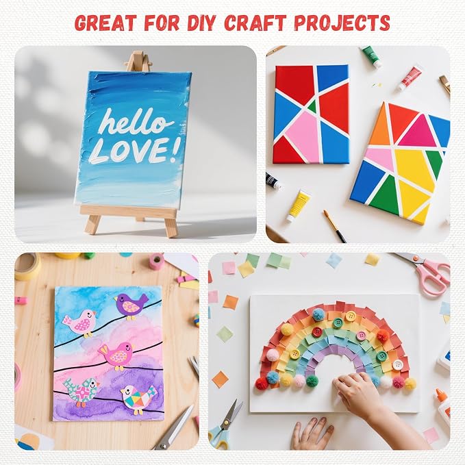 Simetufy 48 Pack 8 x 10 inch Canvas Boards - Image 6