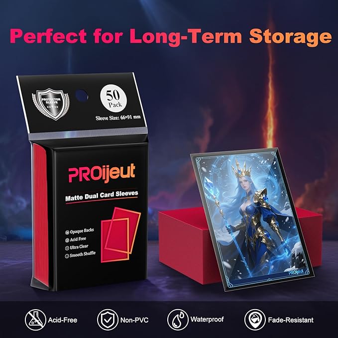 200 Pack Card Sleeves, Matte Dual Trading Card Sleeves - Image 4