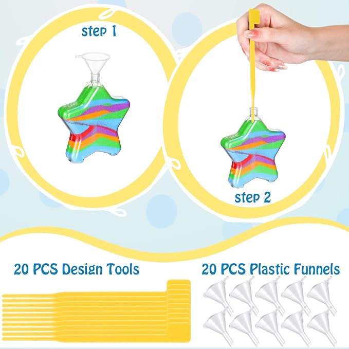 Tanlade 150 Pcs Plastic Sand Art Bottles - Image 4