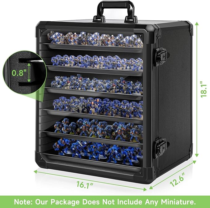 Miniatures Storage Case Miniatures Transport Case Aluminum Alloy Frame - Image 2