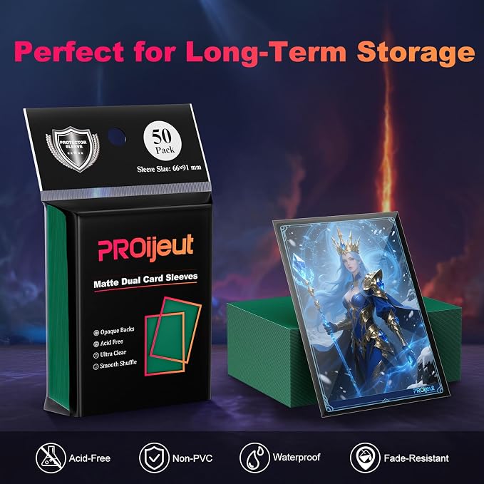 200 Pack Card Sleeves, Matte Dual Trading Card Sleeves - Image 4