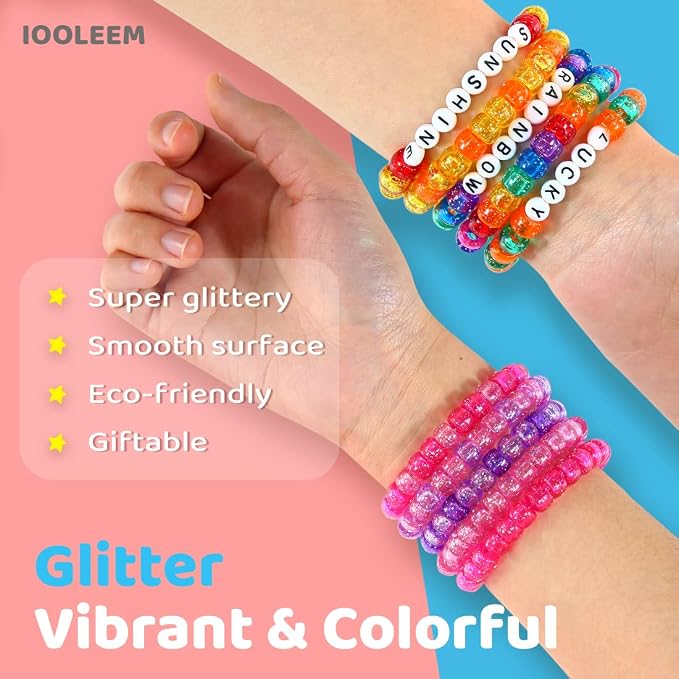 Iooleem Glitter Pony Beads, Beads - Image 5