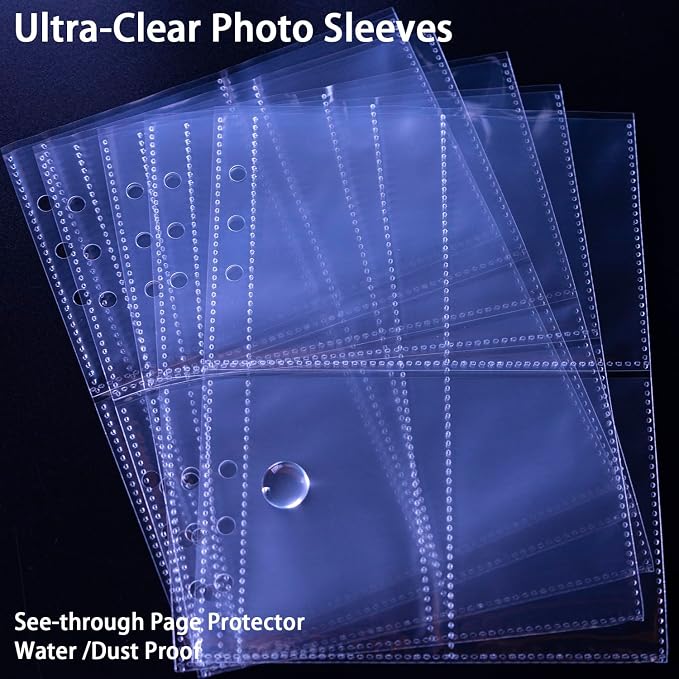WITHYU A5 Card Collector with 30 Pack 4-Pocket Pages, 6 Ring Binder Album with - Image 8