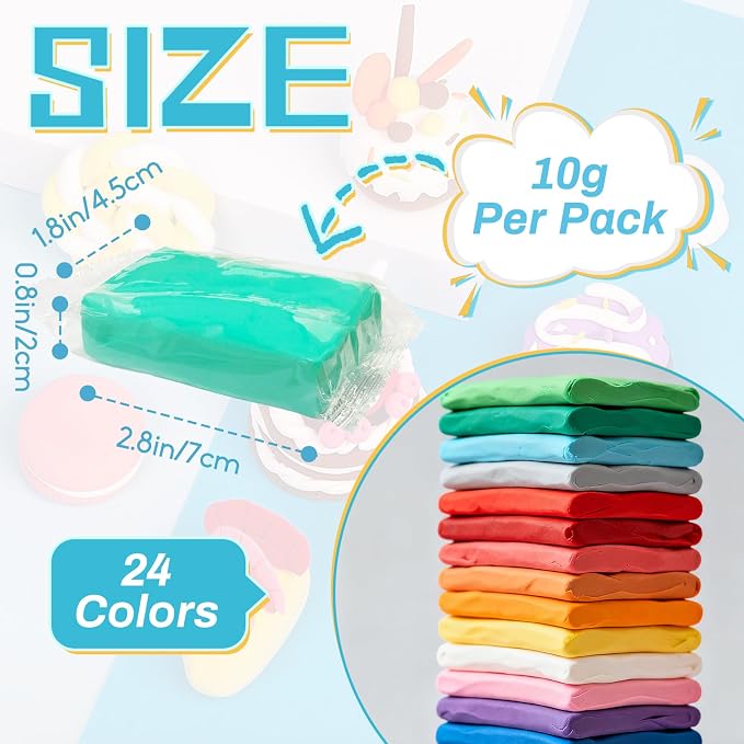 Air Dry Clay 24 Colors, Magic Clay Modeling Clay, DIY Molding Magic Clay - Image 2