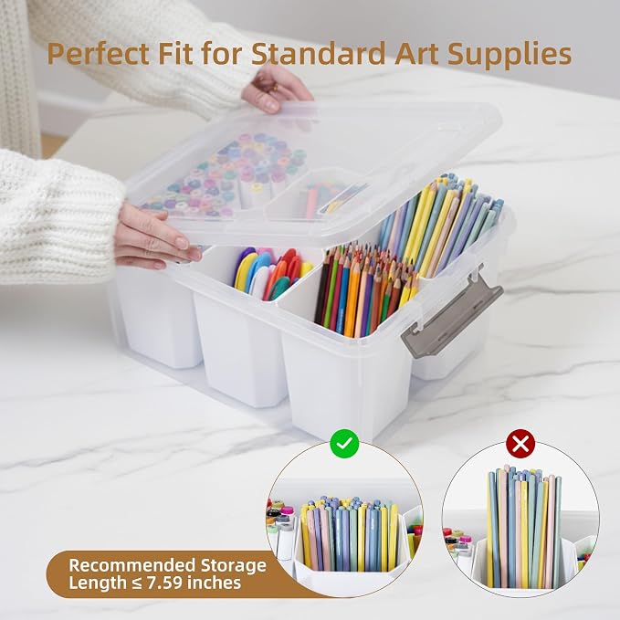 Citylife 17 QT Plastic Storage Bins Clear Storage Box - Image 9