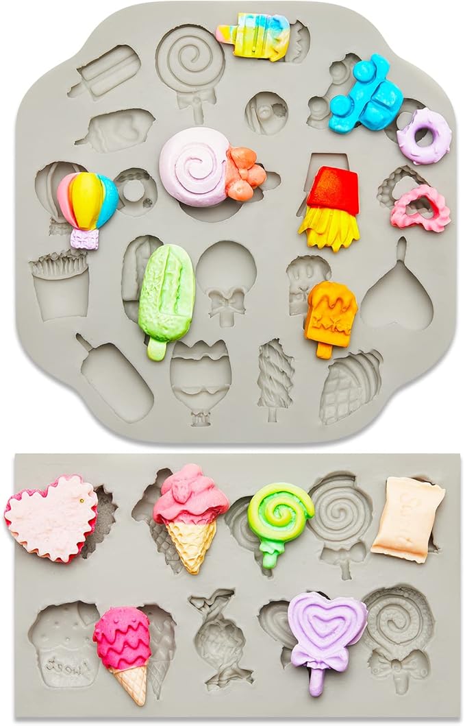 2 Pcs Sweets Polymer Clay Molds by Tessco