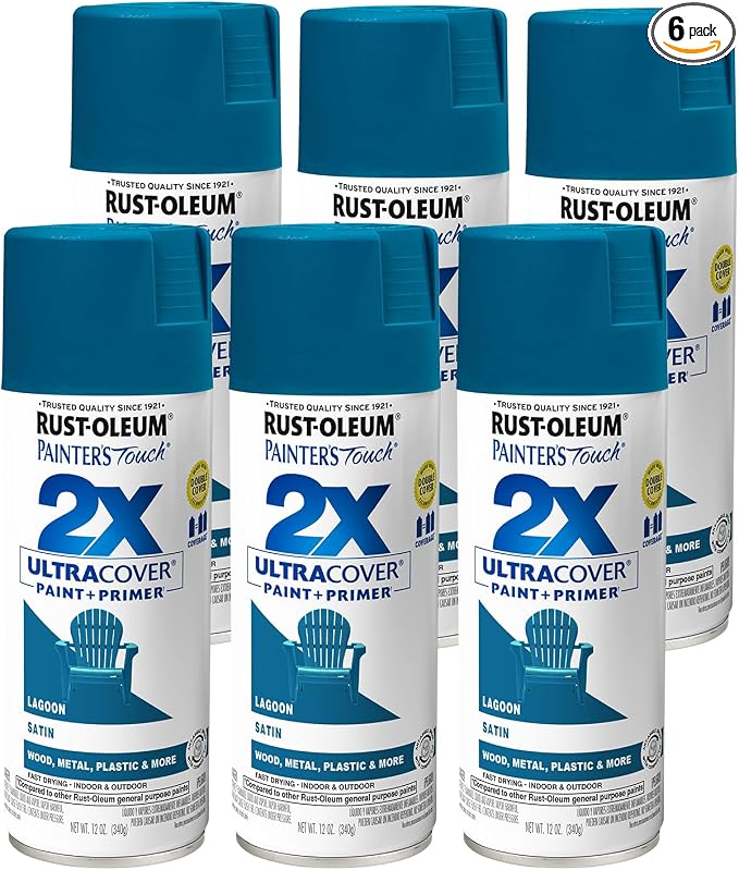 Rust-Oleum Painter's Touch 2X Ultra Cover Spray Paint, Satin Lagoon by Rust-Oleum