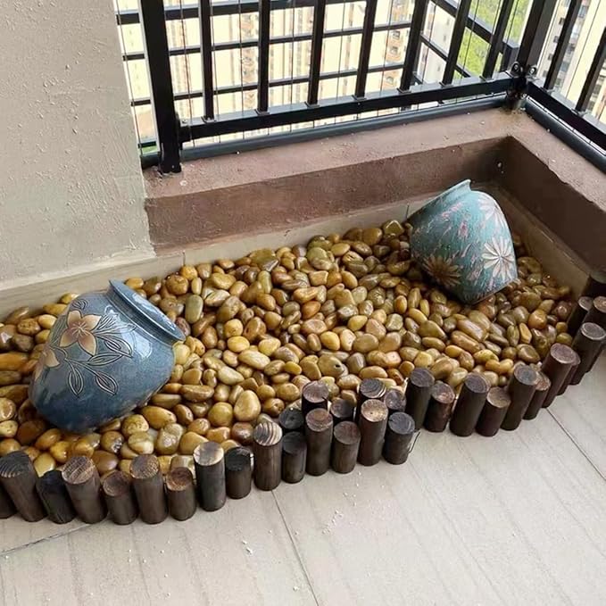 YISZM 40lbs Yellow River Rocks for Landscaping, 1-2 Inch Natural Pebbles for - Image 4