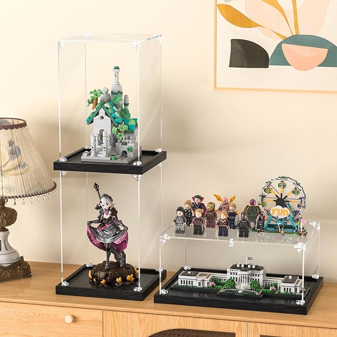 JUJOMAT Acrylic Display Case for Collectibles Clear Acrylic Display Box for - Image 2