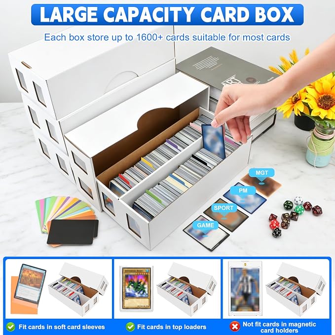 8 Pack Trading Card Storage Box, 13000+ Count Card Storage Box - Image 4