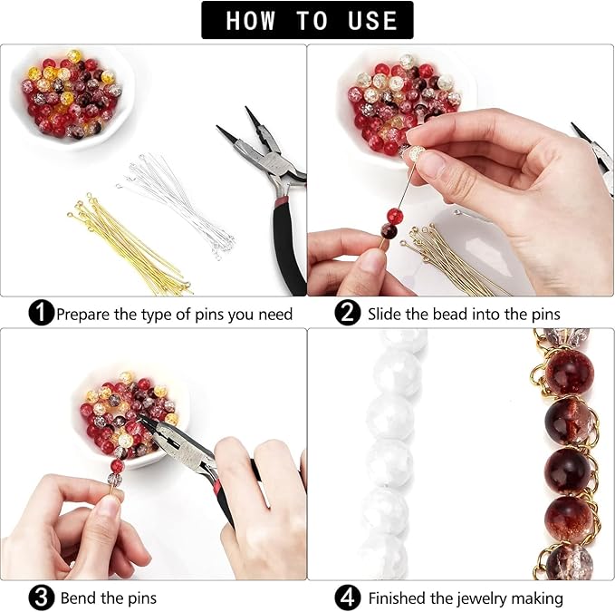 200 Pcs 70mm/2.76 Inch 21 Gauge Eye Pins - Image 4