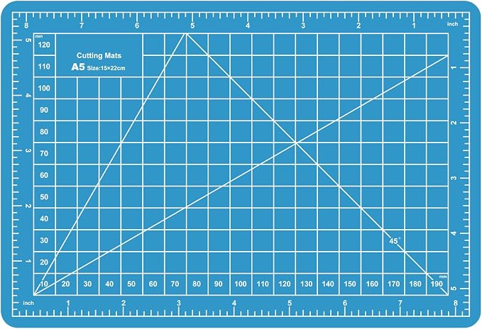 A5 Small Self Healing Cutting Mat, 8in x 6in Double Sided Thickened Sewing Mat by Keepsweat